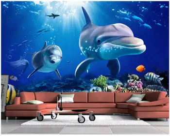 Vlastné fotografie, maľby, tapety na steny, 3 d Krásne Dolphin Podmorského Sveta Stenu papiere domova