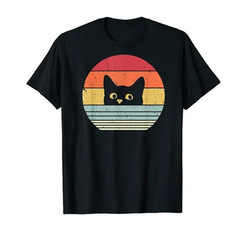 Vtipné Mačku Zábavné Kitty Tričko Retro Štýle Unisex Darček Pre Milovníkov Mačiek Veľkosť S 3Xl