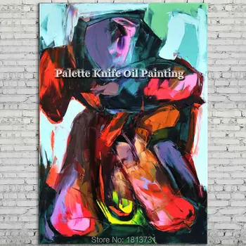 Ručne maľované Françoise Nielly Paletu nôž portrét Tváre olejomaľba Znak obrázok canva wall Art obraz 11-10
