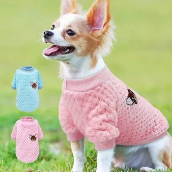 Pet Oblečenie Pre Psov Teplý Kabát Šteňa Zahusťovanie Sveter Zimné Psa Pletené Oblečenie Pre Chihuahua Teddy Pug Bunda Psov Kostým