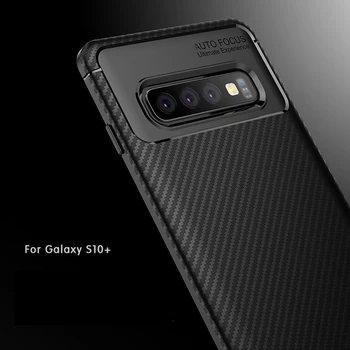 Pre Samsung Galaxy s rezacím zariadením S10 Plus Prípade Uhlíkových vlákien Kryt Plnú Ochranu Telefón puzdro Pre Galaxy S 10 S10e s rezacím zariadením S10+ Kryt nárazníka Shockproof