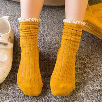 New Horúce Bavlna Čipky Stredné Roztomilé Ponožky sú pre Baby Dievčatá Batoľa Jar Jeseň Deti Kolená Vysoké Ponožky Vysoko kvalitné darčekové