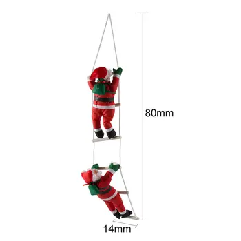 Santa Claus Schodov Vianočný Strom Dekorácie Nový Rok Ornament Santa Claus Dáva Dar Závesy Veľké Veľkosti S Schodisko