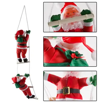 Santa Claus Schodov Vianočný Strom Dekorácie Nový Rok Ornament Santa Claus Dáva Dar Závesy Veľké Veľkosti S Schodisko
