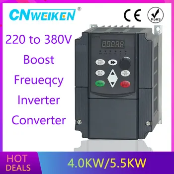 4kw 220v jednofázový vstup 380v 3 fázy výstup AC Frekvenčný Menič & Prevodník striedavého disky /frekvenčného meniča