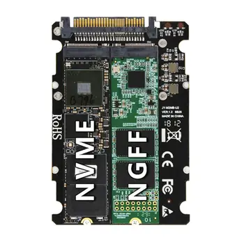 M. 2 SSD na U. 2 Adaptér 2 v 1 M. 2 NVMe Tlačidlo B/M NGFF SSD PCI-e U. 2 SFF-8639 Adaptéra PCIe M2 Converter Ploche Počítača