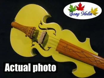 Vynikajúce žltá najlepší model 4/4 elektrické husle +Akustické husle