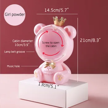 40# Ružové Dievča Medveď Ornament Tvorivý Dar, Darček K Narodeninám Vianoce, Narodeniny, Party Dodávky Pre Pečenie Krásne Darčeky, Dekorácie
