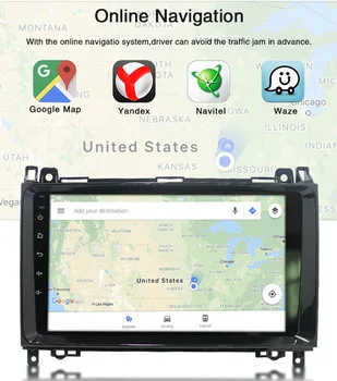 Auto inteligentného systému car multimedia player 9 palcový Android 9.0 Bluetooth, GPS, dotykový displej pre Vito Viano B200 sprinter vito