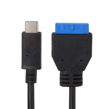 CY, Jeden Port USB 3.1 Typ-C, USB-C Samec na USB 3.0 základná Doska 19Pin 20kolíkový Hlavičky Kábel