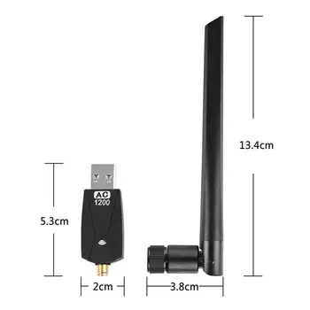 1200M USB 3.0 Dual Band Siete 2.4 G/5G WiFi Adaptér Bezdrôtová Sieťová Karta Prijímača USB3.0 Vysielač