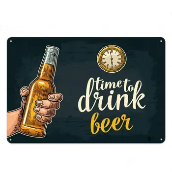 Pivo Čas Kovové Prihlásiť Ročníka Umožňuje Si Drink Bar Club Dekorácie Tin Plagáty Obrázok Wall Art Doska Tin Prihlásiť Doska