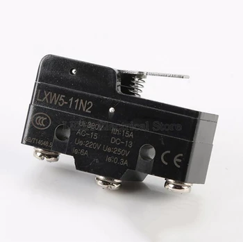 1Pcs Limitný Spínač LXW5-11N2/Z-15GW21-B 15A 380V Bod Akčný / Micro / Travel Prepínače Black Silver kontakt 1NO1NC
