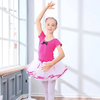 2-16Y Dievčatá Baletné Šaty Detský Balet Tanečný Kostým Ružová/Fialová Kombinézu Baletné Oblečenie Detí Gymnastika Trikot Pre Dievčatá