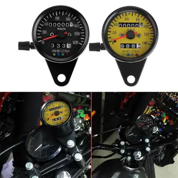 Univerzálny Retro Motocykel LED počítadlo kilometrov 2 Farby Motocykel Digitálny Tachometer Rýchlomer Rozchod Podsvietenie displeja Indikátor