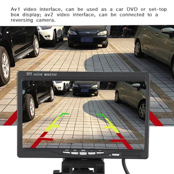 7inch Auto Spätnom Zrkadle Monitor parkovacia Kamera s Sun Shield Displej s externým DVD auta pre všetky typy vozidiel