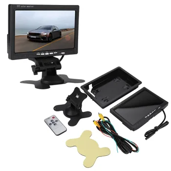 7inch Auto Spätnom Zrkadle Monitor parkovacia Kamera s Sun Shield Displej s externým DVD auta pre všetky typy vozidiel