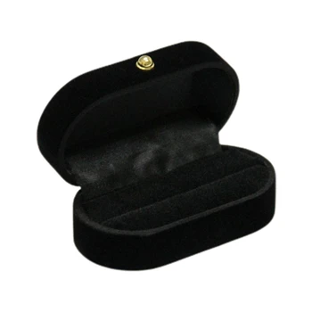 Prenosné Dvojité Krúžky Políčko Zobrazovať Šperky Držiteľ Svadobné Zásnubný Prsteň Prípade J78F