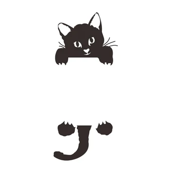 Prepínač mačka samolepky na stenu DIY roztomilý black cat prepínač kotúča, tapety, samolepky na stenu, pre domáce dekorácie