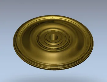 3D kruhový tanier krúžok Poistný Model v STL formát pre CNC Router na Rezanie Gravírovanie Artcam aspire R84
