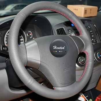Skutočné Nappa Kože Auto kolies riadiacej kryt na Hyundai Elantra roky 2008-2010 vrkoč na volante