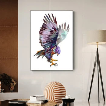 RELIABLI UMENIE Zvierat Obrázky Plátno Obrázky Lietajúci Vták Sokol Moderné Nástenné Art Plagáty A Výtlačkov Pre Domáce Dekorácie Č Rám