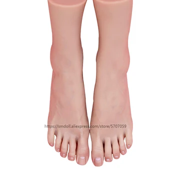 Foot fetish žien silikónové falošné nohy hračky realistické a nohy modely s kostra prst, môžu byť stanovené pohyby
