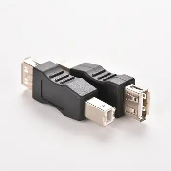 USB 2.0 Typ A Samica Na USB Typ B Samec Converter Adaptér USB Tlač Kábel Conector Meniča 1 Ks Jednoduché adaptér pre USB