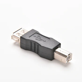 USB 2.0 Typ A Samica Na USB Typ B Samec Converter Adaptér USB Tlač Kábel Conector Meniča 1 Ks Jednoduché adaptér pre USB
