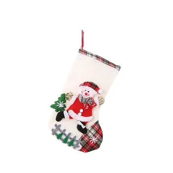 Vianočná Pančucha Klasické Santa Snehuliak Sobov Bear 3D Pančuchy Hračky pre Rodinné Vianočné Dekorácie