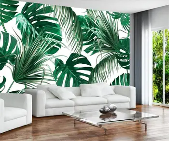 3d tapety foto tapety vlastné obývacia izba nástenná maľba tropický banán leaf maľovanie obrazu 3d nástenné maľby, tapety na steny 3d