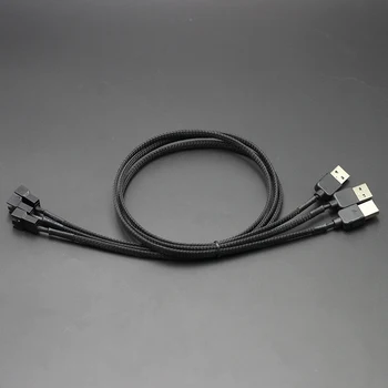 1 KS USB muž na Ventilátor 3-Pin 3pin /4-Pin 4pin Adaptér Kábel pre 5V 30cm/60cm Drop Shipping