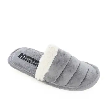 Nový Trend Ženy krytý dom papuče lete, v zime teplé semiš šedá farba plyšové pevné, pohodlné, protišmykové gumy, komfortná spálňa