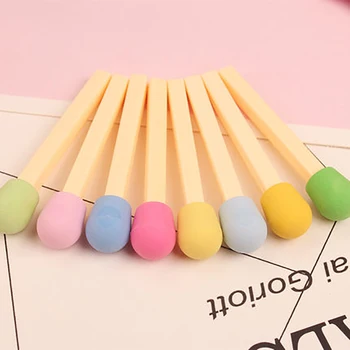 8pcs/set zápasy tvary simulácia gumu študentov cenu darčeky roztomilý stick bar ceruzka gumu hračky školy kancelárske potreby