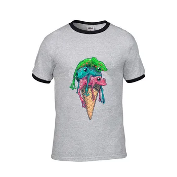 2020 Zábavné Icecream výlet potravín žaba ilustrácia dizajn, farby na predaj streetwear pánske tričká camisas hombre tričká (t-shirts)
