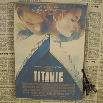 Titanic Plagáty Mike retro classic láska staré filmy kraft papier dekoratívne maľby koláž obrazov