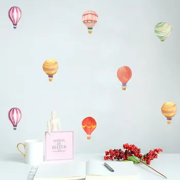 DIY Farba teplovzdušný Balón Samolepky na Stenu detskej Izby Mš Pozadí Strany Rozloženie Domáce Dekorácie, Nálepky
