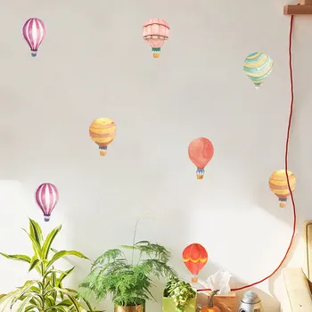 DIY Farba teplovzdušný Balón Samolepky na Stenu detskej Izby Mš Pozadí Strany Rozloženie Domáce Dekorácie, Nálepky