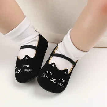 Nové Baby Dievčatá Roztomilé Topánky Mačka Tlače Anti-Slip Princezná Topánky Bežné Tenisky Batoľa Mäkké Soled Prvý Pešej Topánky