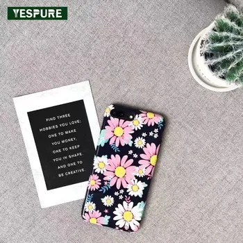 YESPURE Luxusné Kvetinový Vzor, Telefón puzdro Pre Iphone 6/6S Tpu Imd Fantázie Mobilné Príslušenstvo