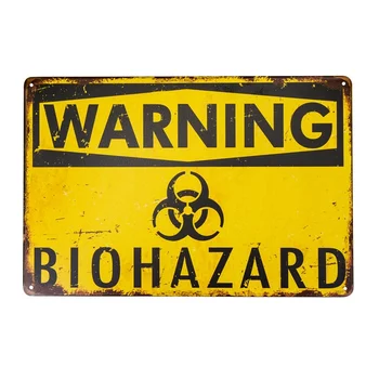 Upozornenie Biohazard Výstražné Znamenie Nebezpečnosti Štítky Novinka KOVOVÉ Prihlásiť