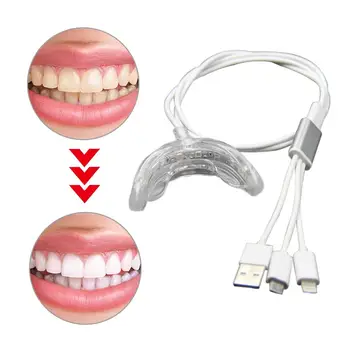 Prenosné Smart LED, Bielenie Zubov, Zariadenie 3 USB Porty Pre Android IOS Zubné Bielenie Systém na Bielenie zubov Pre Dary M2