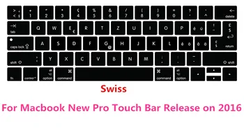 Švajčiarsko Švajčiarsko Silikónový Kryt Klávesnice Chránič pre Nový Macbook Pro 13
