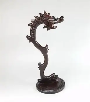 Zbierka Čínskeho Masívneho Dreva Červeného Dreva Dragon Bibcock Polica Jade Visí Bar Penholder Nádherné Malé Sochy