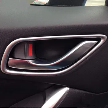 Auto styling ABS Chrome Interiérové dvere miska rukoväť upravené špeciálna výzdoba rám nálepky prípade Mazda CX5 CX-5 roky 2013-2017