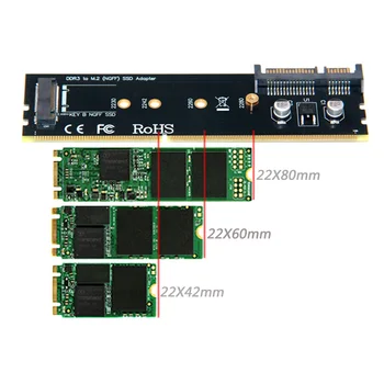 DDR3 DDR4 DDR2, aby M2 SSD Adaptér M. 2 NGFF B Kľúč Stúpačky Karty SATA 15 kolíkový Napájací + SATA 7Pin Data Port, Podpora 2242 2260 2280 M. 2 SSD