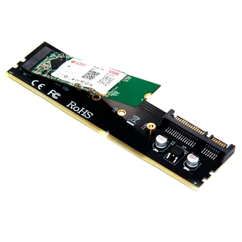 DDR3 DDR4 DDR2, aby M2 SSD Adaptér M. 2 NGFF B Kľúč Stúpačky Karty SATA 15 kolíkový Napájací + SATA 7Pin Data Port, Podpora 2242 2260 2280 M. 2 SSD