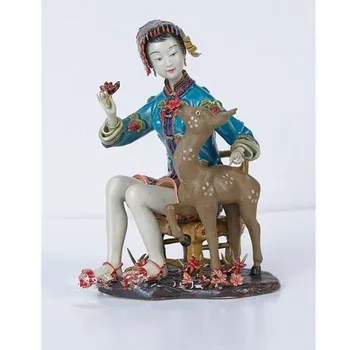 Čínsky Tvorivé Keramika Klasické ženské Telo Lin Naihe Ľudových Remesiel Darček Domov Obývacia Izba Shop Dekorácie M3027