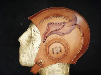 Steampunk štýl ručne vyrábané kožené materiálu package Sky City pilot klobúk semi-finished kožené list kože