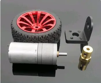 2 KS 25GA370 DC gear motor + držiak + spojka + inteligentný robot auto motor kola DIY Modelu Technológie Hračka Príslušenstvo
